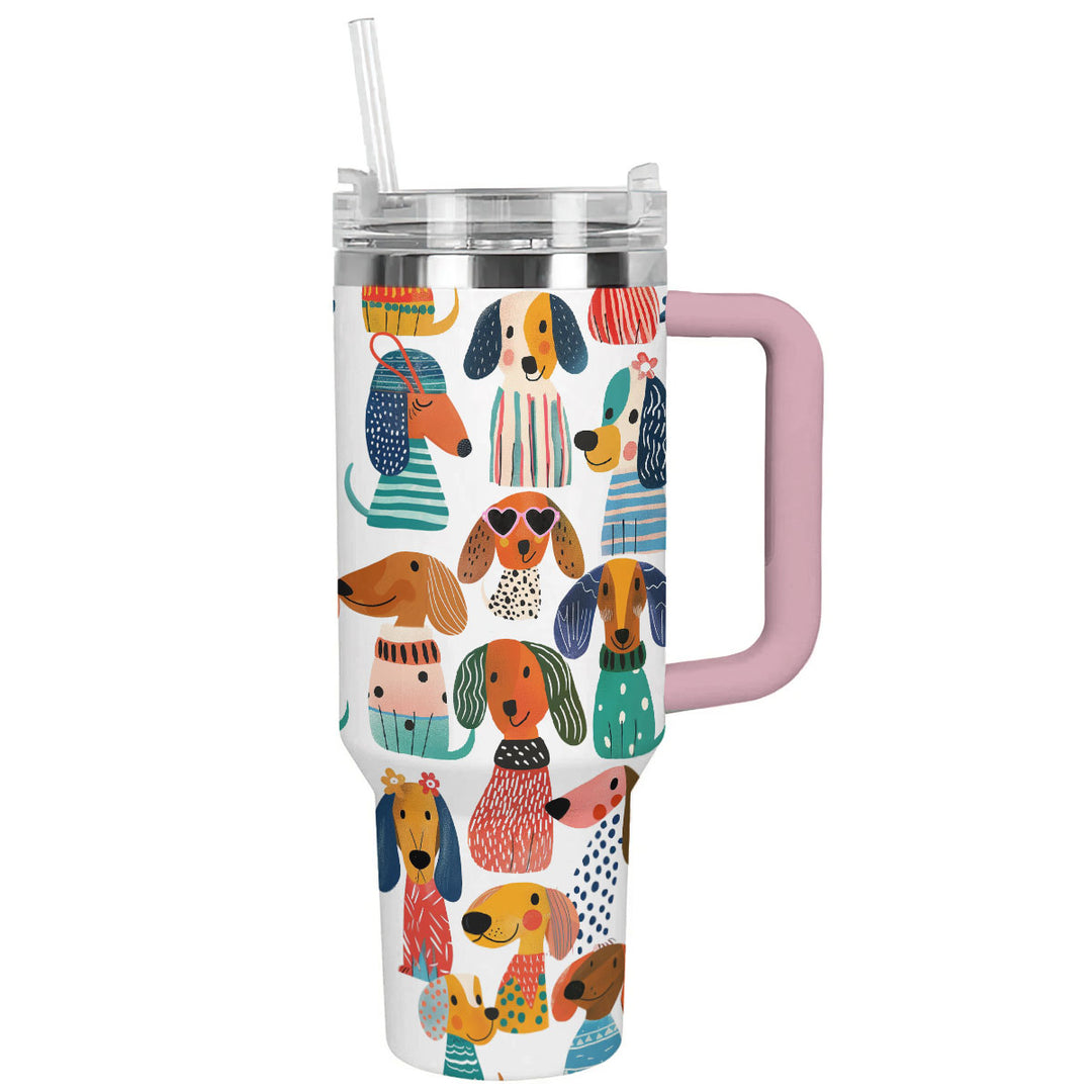 40 Oz Shineful Tumbler Whimsical Dachshund
