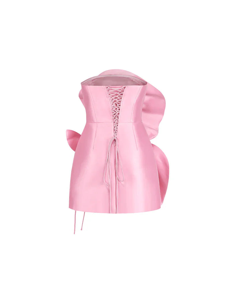 Anwen Strapless Flower Mini Dress