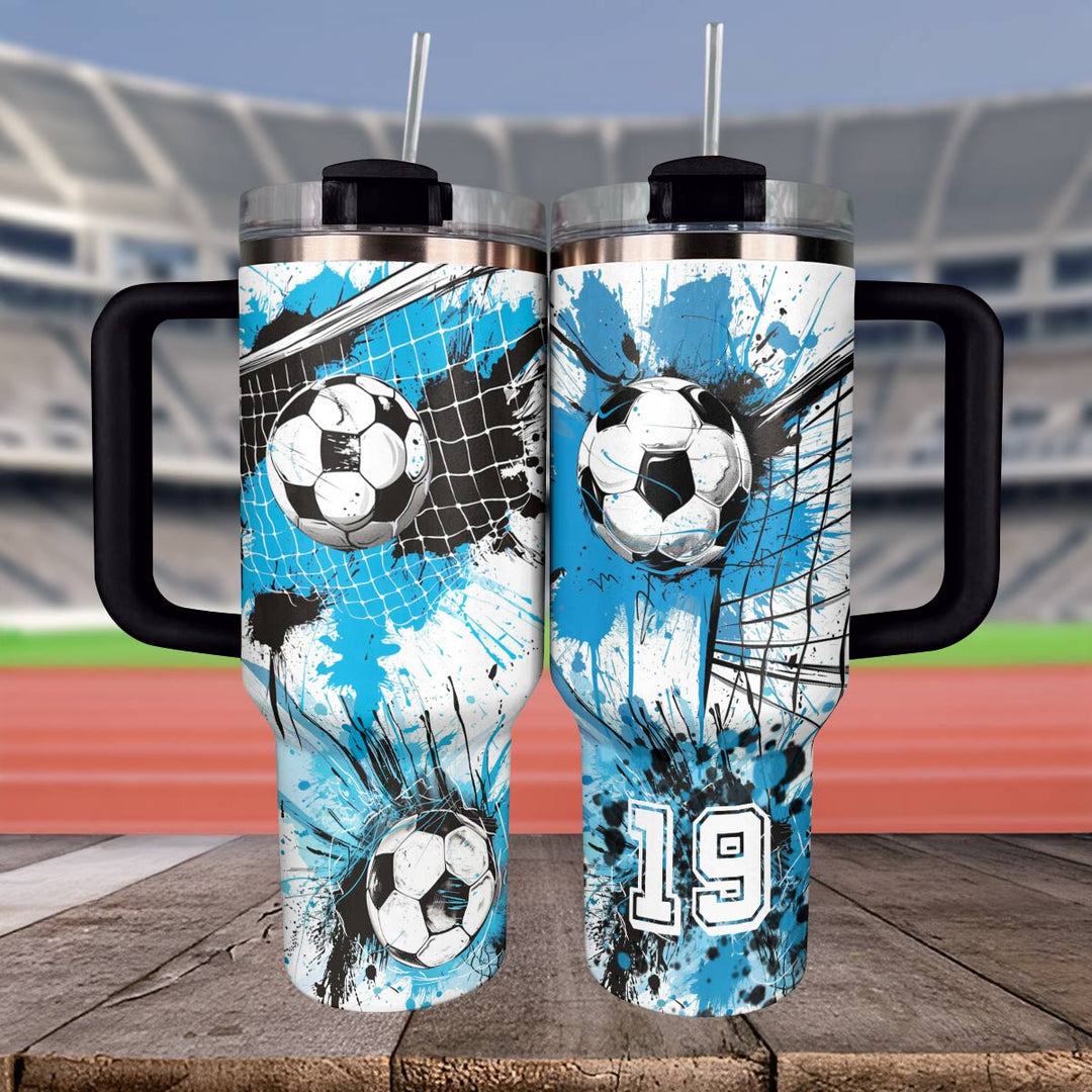 40 Oz Shineful Tumbler Soccer Persionalized