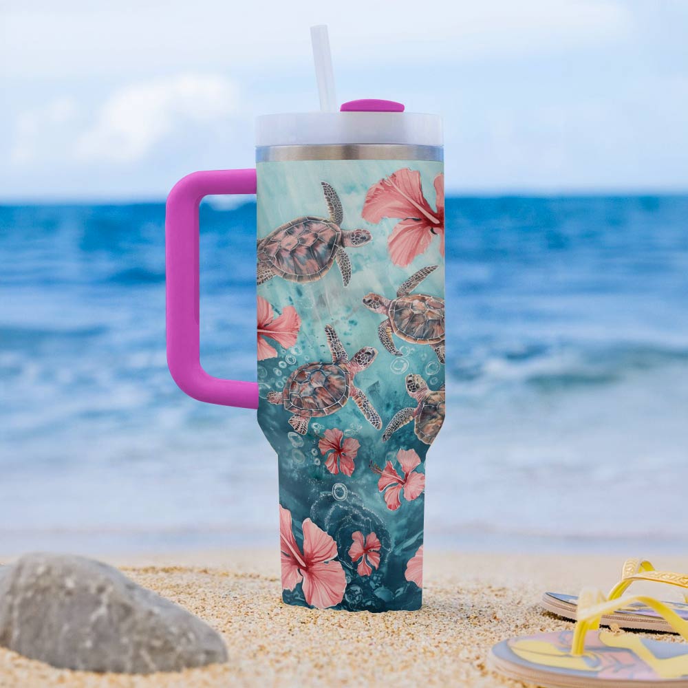 40 Oz Shineful Tumbler Turtle Heaven
