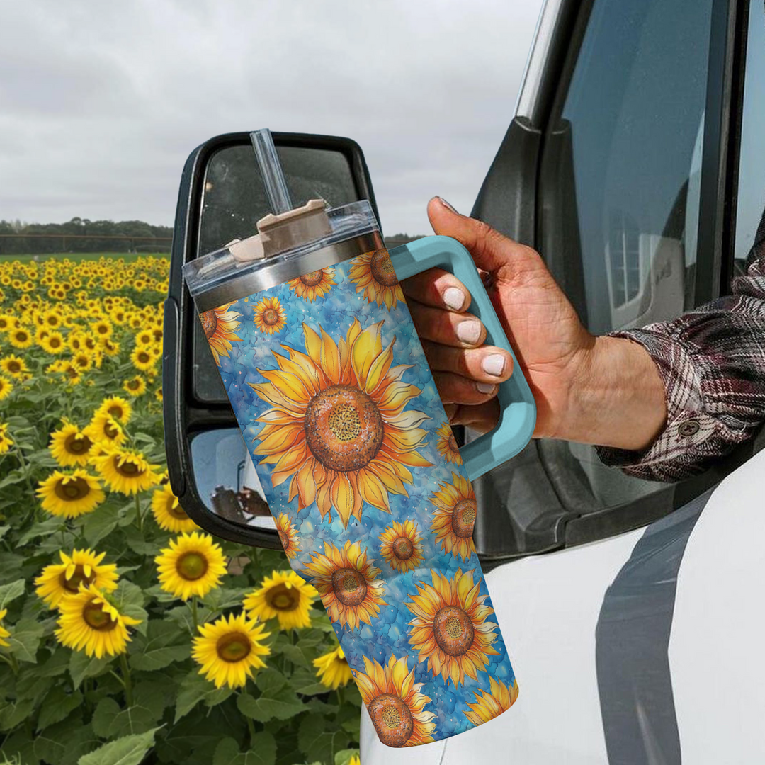 40 Oz Shineful Tumbler Sunflower Sunny Day Sipper