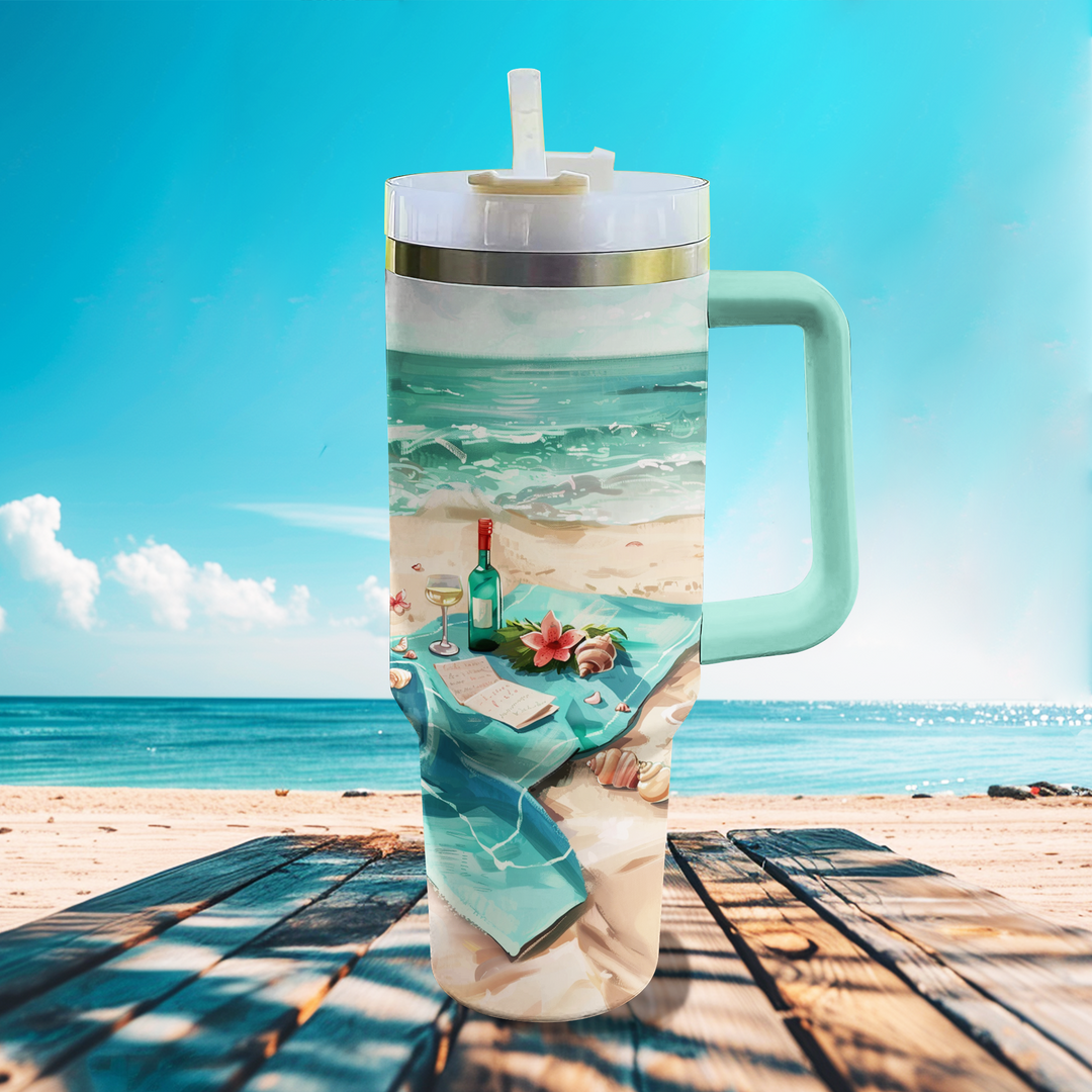 40 Oz Shineful Tumbler Beachy Wine Moments