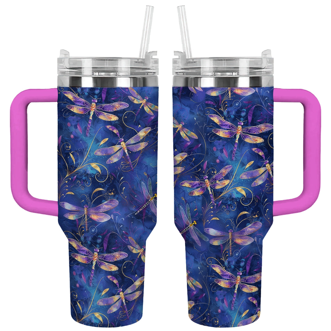 40 Oz Shineful Tumbler Starry Night Dragonfly