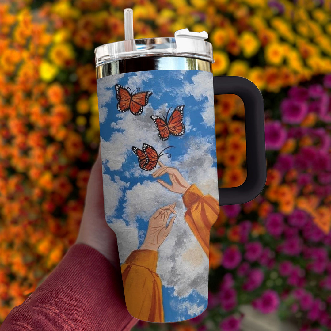 40 Oz Shineful Tumbler Skyward Butterfly
