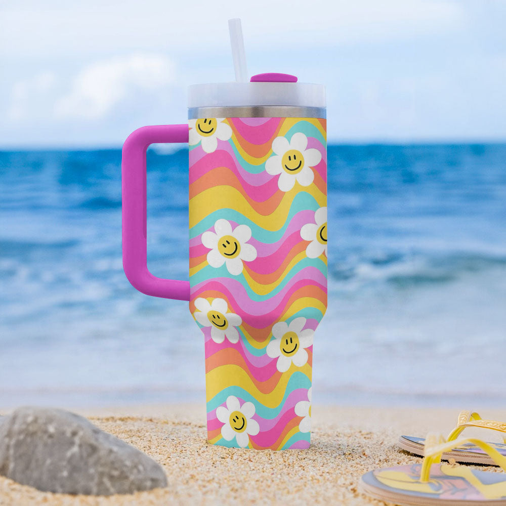 40 Oz Shineful Tumbler Smiling Daisy Ver2