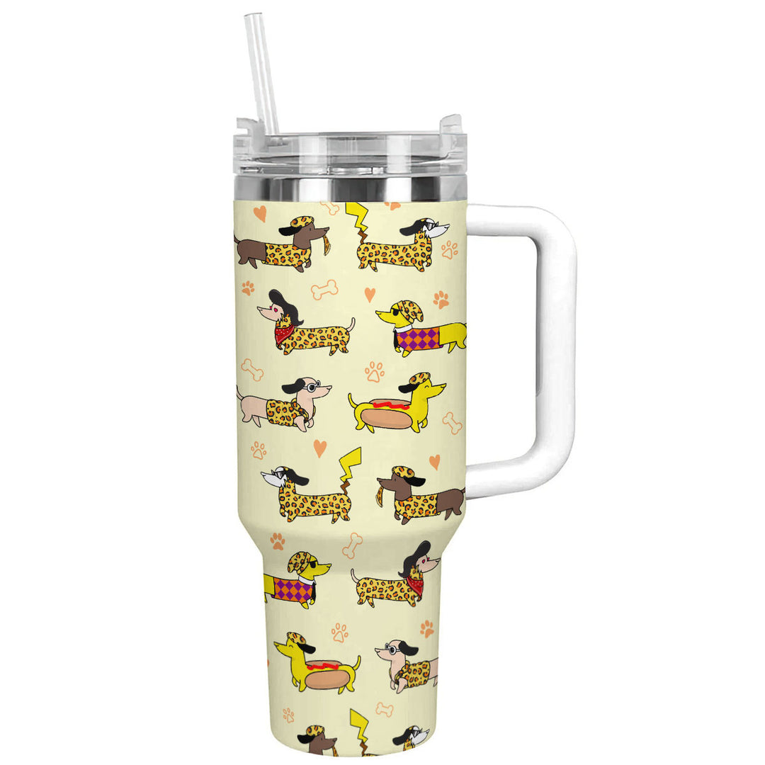 40 Oz Shineful Tumbler Trendy Dachshund