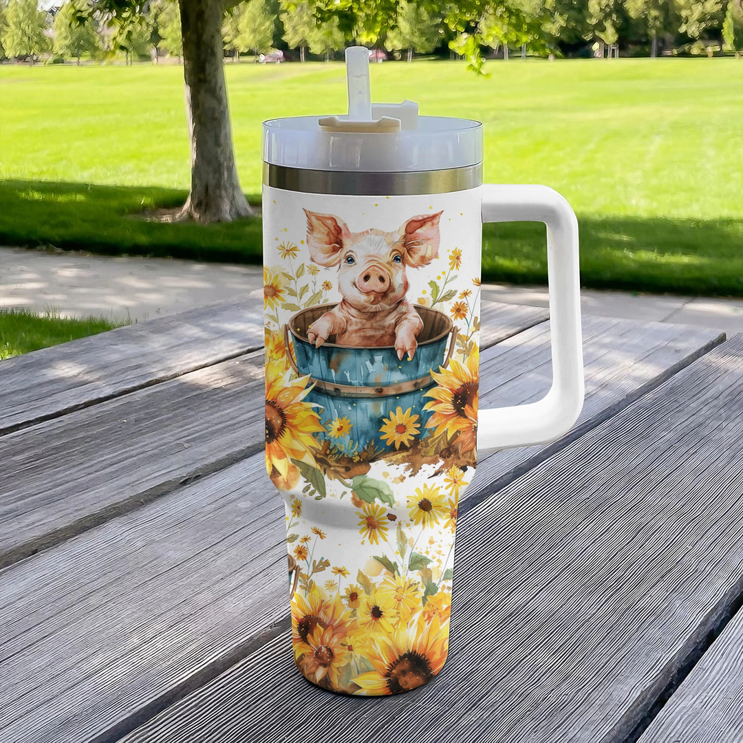 40 Oz Shineful Tumbler Sunshine Piggy
