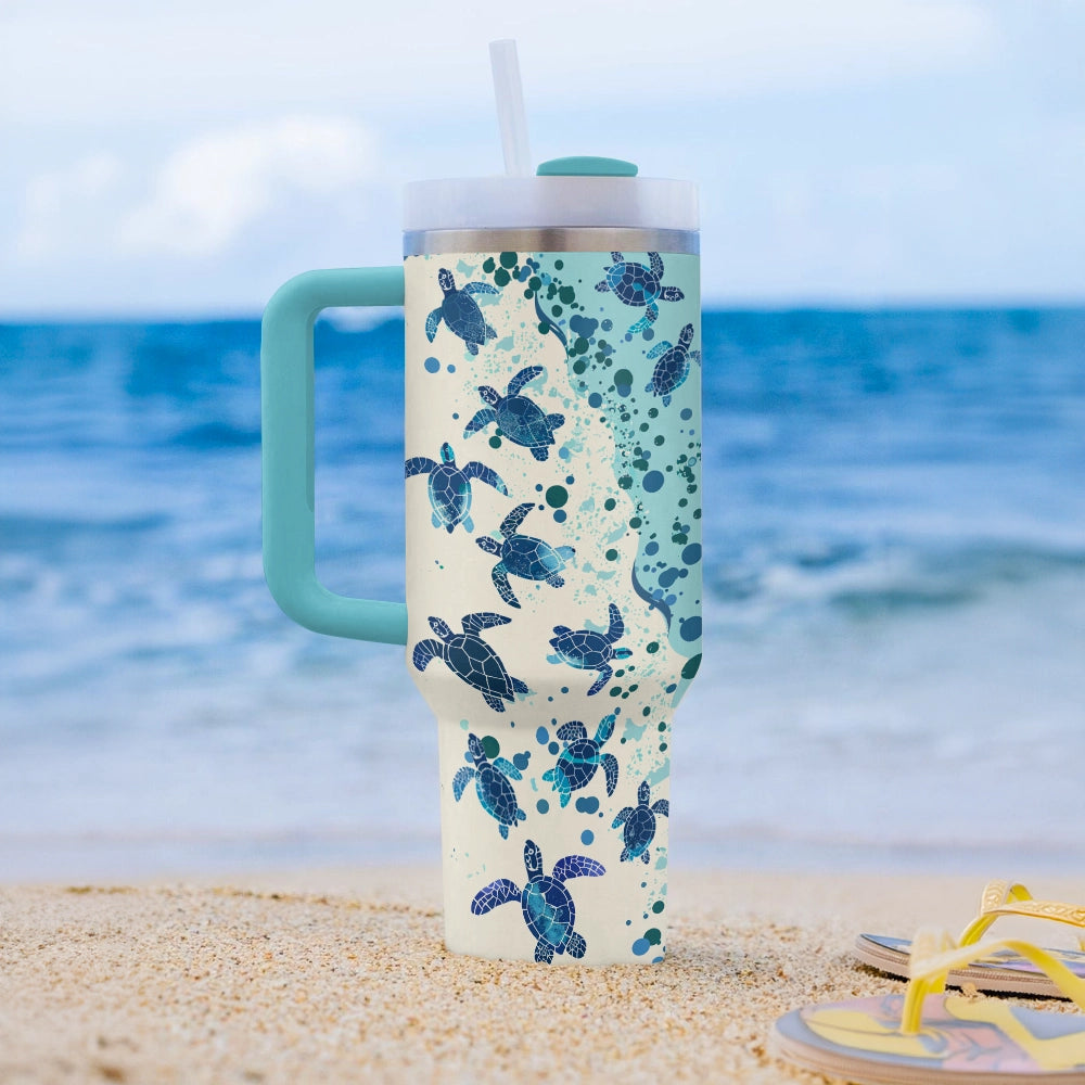 40 Oz Shineful Tumbler Turtle Tranquility