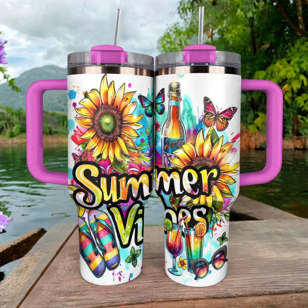 40 Oz Shineful Tumbler Sunflower Summer Vibes