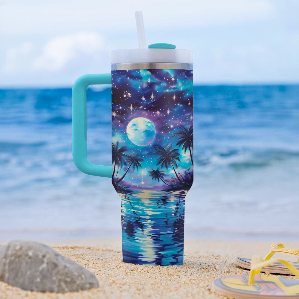 40 Oz Shineful Tumbler Tropical Enchanted Moonlit