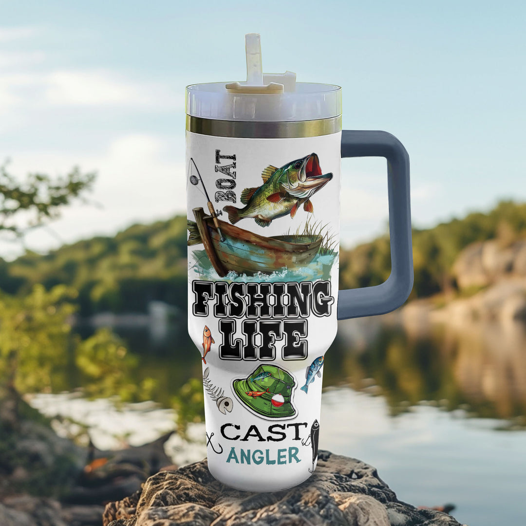 40 Oz Shineful Tumbler Wonderful Fishing Life