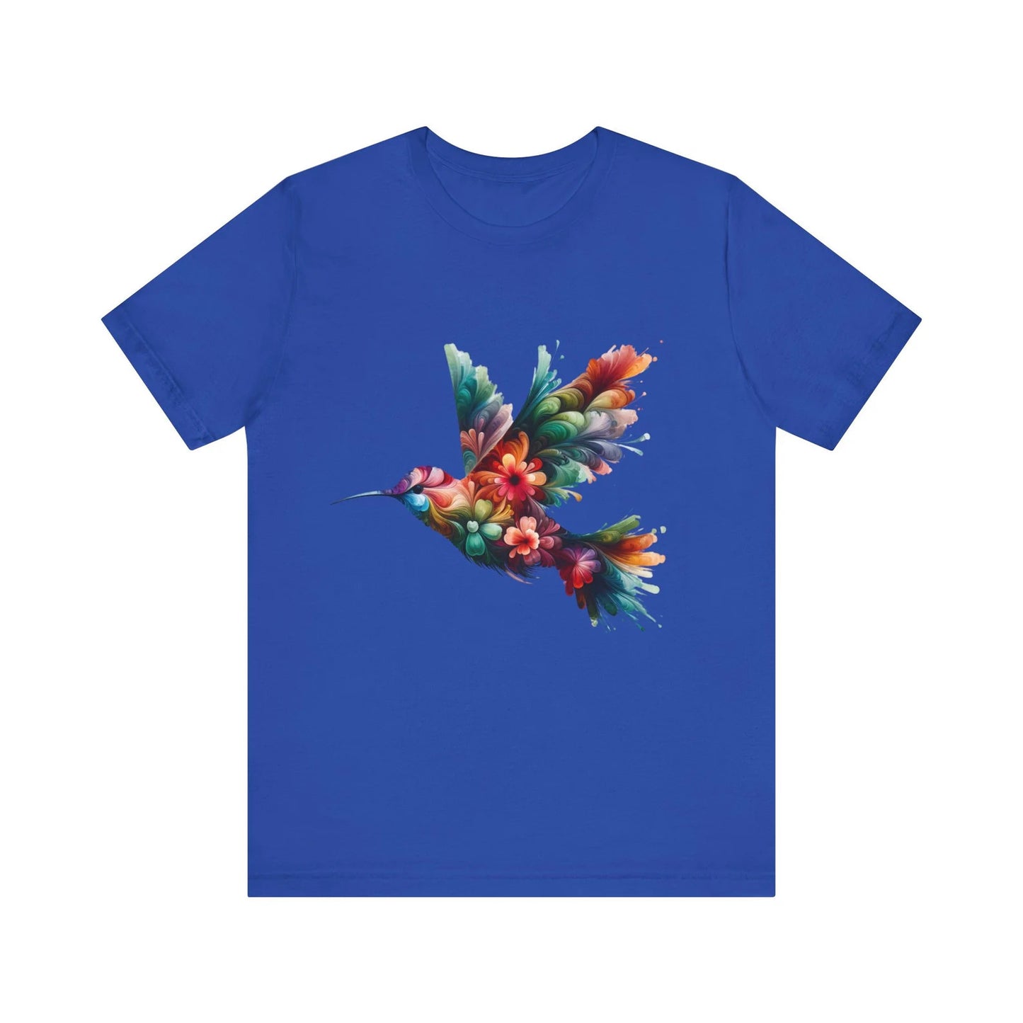 Floral Hummingbird Shirt, Bird T-Shirt, Trendy Graphic Tee, Flower Shirt, Animal Lover Gift, Bird Lover TShirt, Gift For Her, Summer Birds
