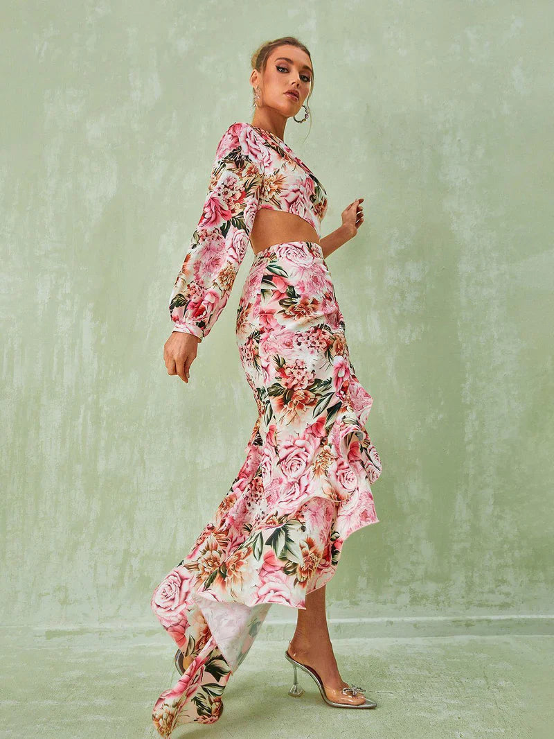 Aiyana One Shoulder Floral Maxi Dress