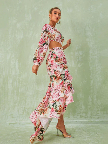 Aiyana One Shoulder Floral Maxi Dress
