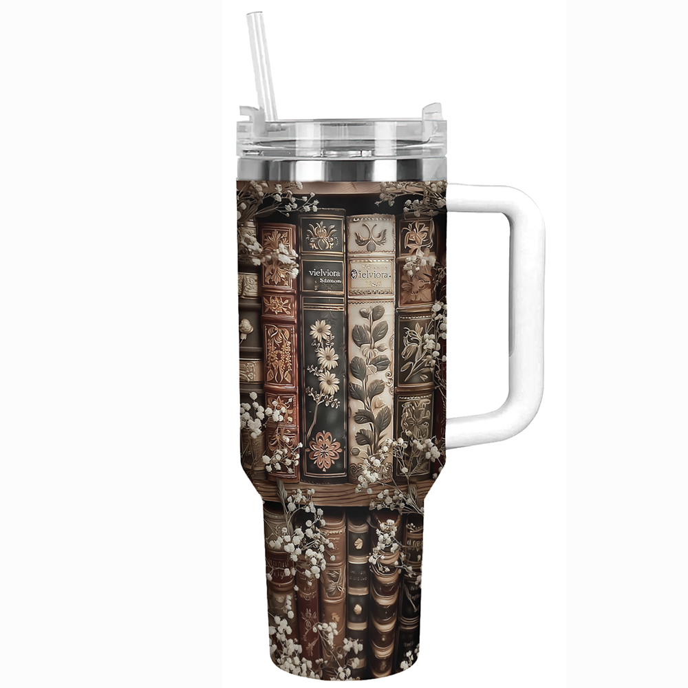 40 Oz  Shineful Tumbler Vintage Literary