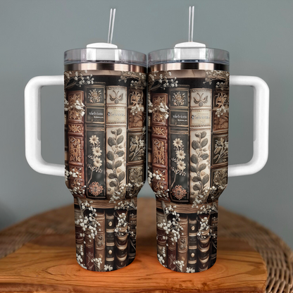 40 Oz  Shineful Tumbler Vintage Literary