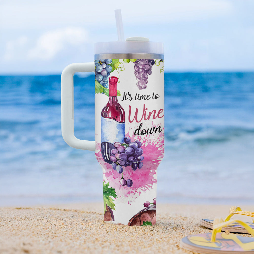 40 Oz  Shineful Tumbler Wine Vineyard