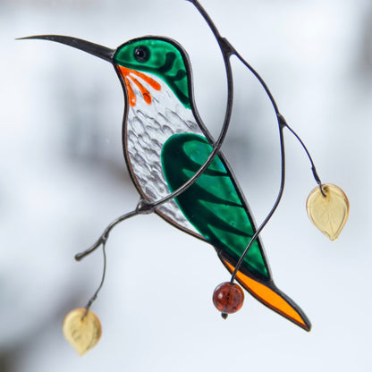 GREEN HUMMINGBIRDS STYLIZED