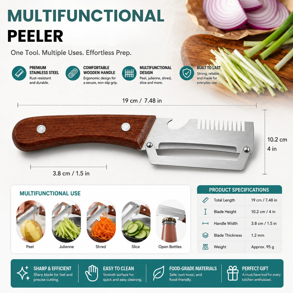 PeelMaster - LAST DAY 70% OFF - 3-in-1 Multi-functional Vegetable Peeler