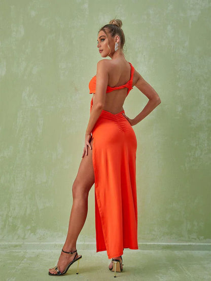 Berenice One Shoulder Cutout Maxi Dress