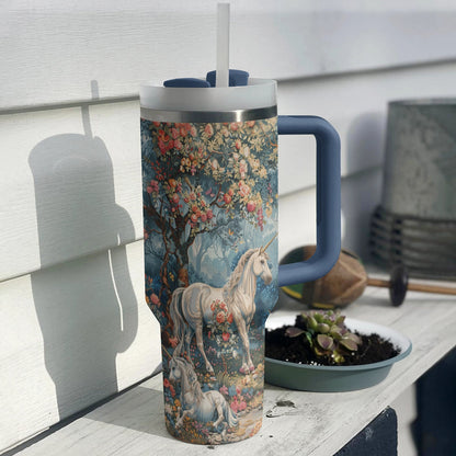 40 Oz Shineful Tumbler Horse Enchanted Paradise