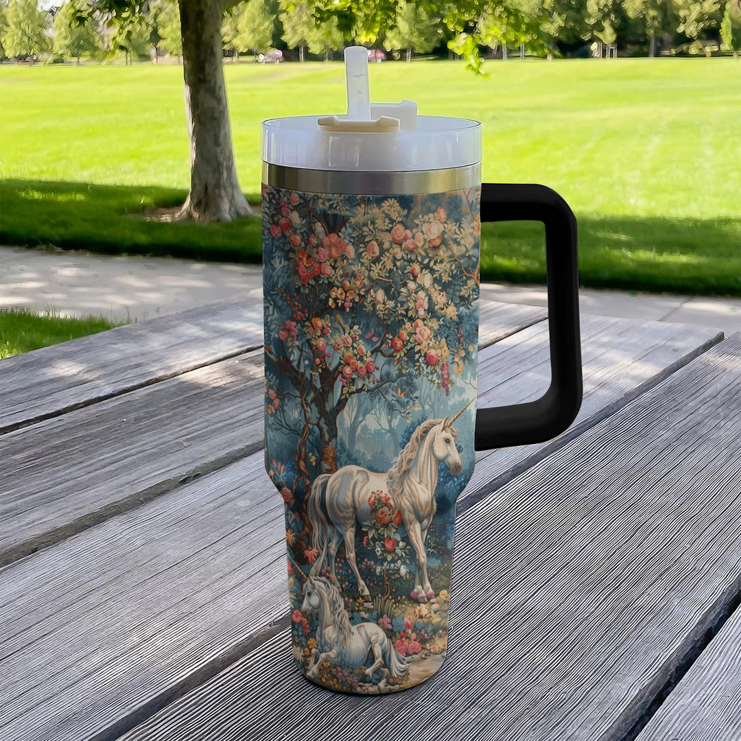 40 Oz Shineful Tumbler Horse Enchanted Paradise