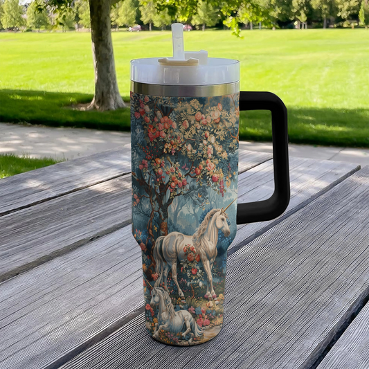 40 Oz Shineful Tumbler Horse Enchanted Paradise