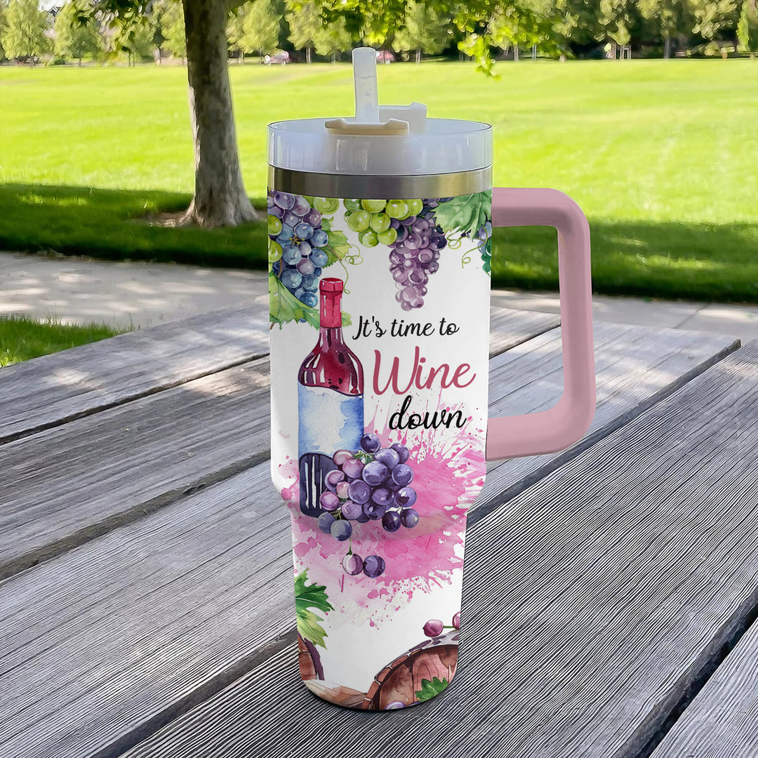 40 Oz  Shineful Tumbler Wine Vineyard