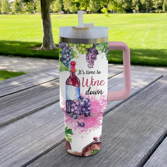 40 Oz  Shineful Tumbler Wine Vineyard