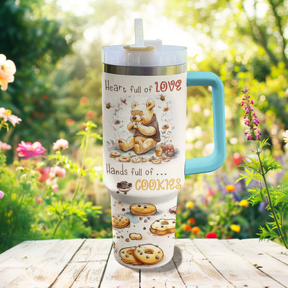 40 Oz Shineful Tumbler Heart Full Of Love Hands Full Of Cookies