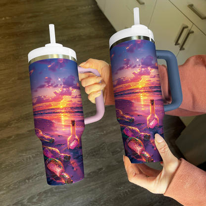 40 Oz Shineful Glossy Tumbler Nostalgic Bottled Memories