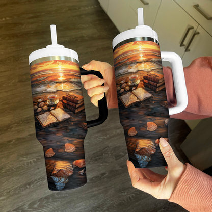 40 Oz Shineful Tumbler Sunset Reading