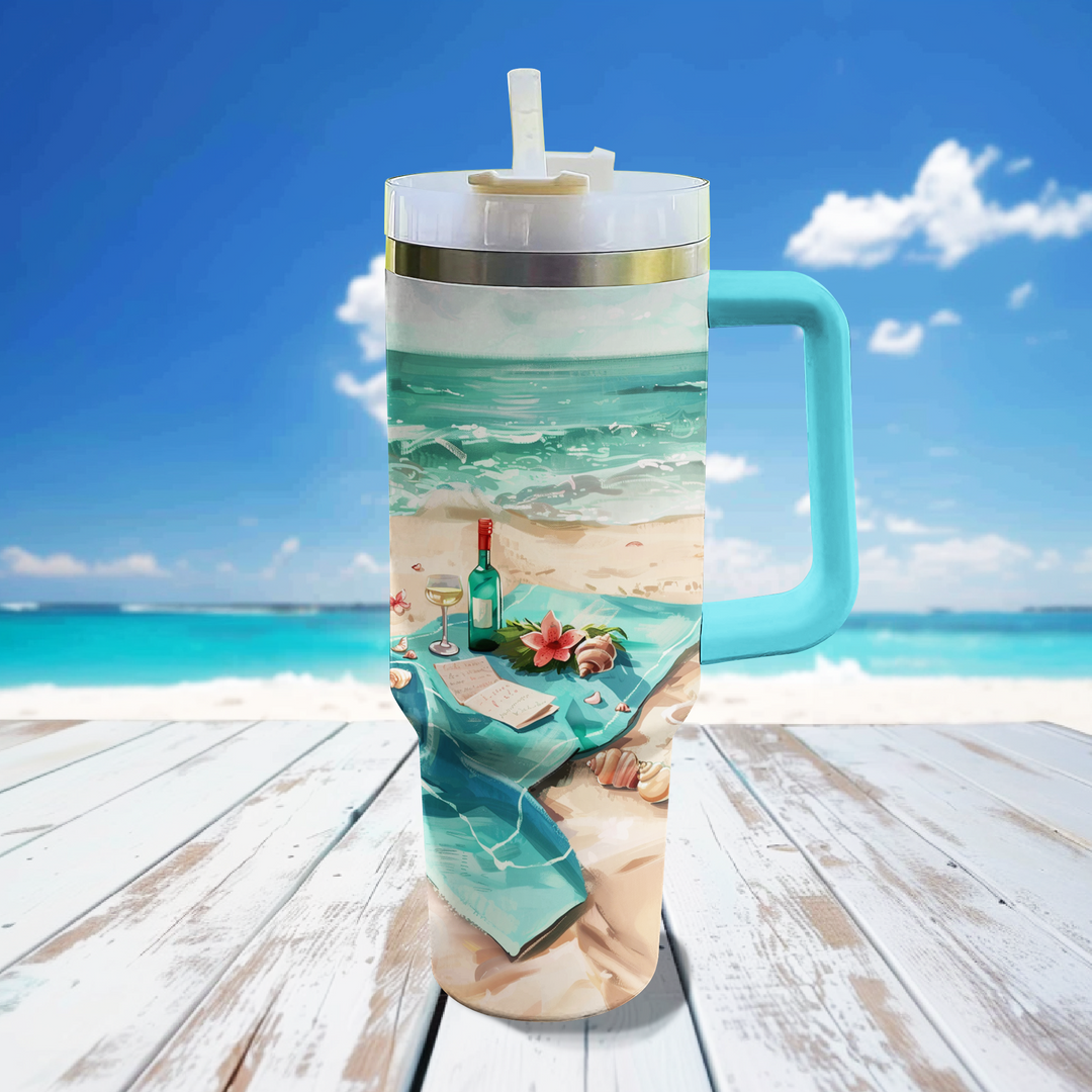 40 Oz Shineful Tumbler Beachy Wine Moments