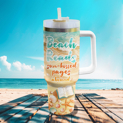 40 Oz Shineful Tumbler Beach Reads Sun-kissed Pages Abound