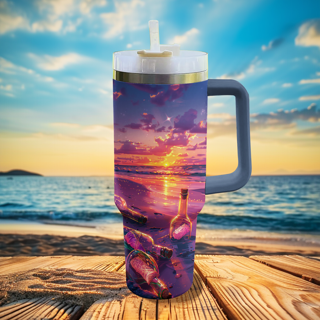 40 Oz Shineful Glossy Tumbler Nostalgic Bottled Memories