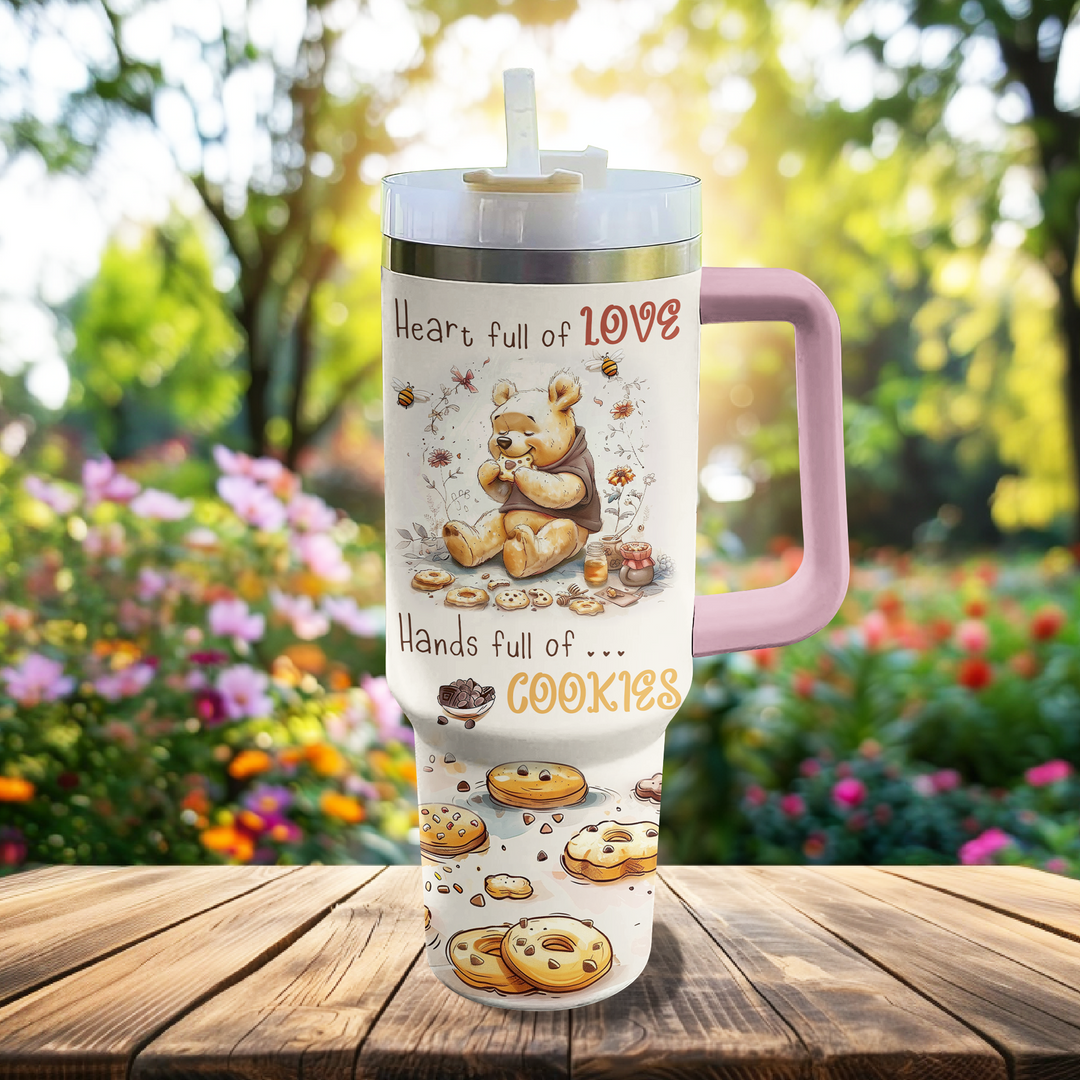 40 Oz Shineful Tumbler Heart Full Of Love Hands Full Of Cookies