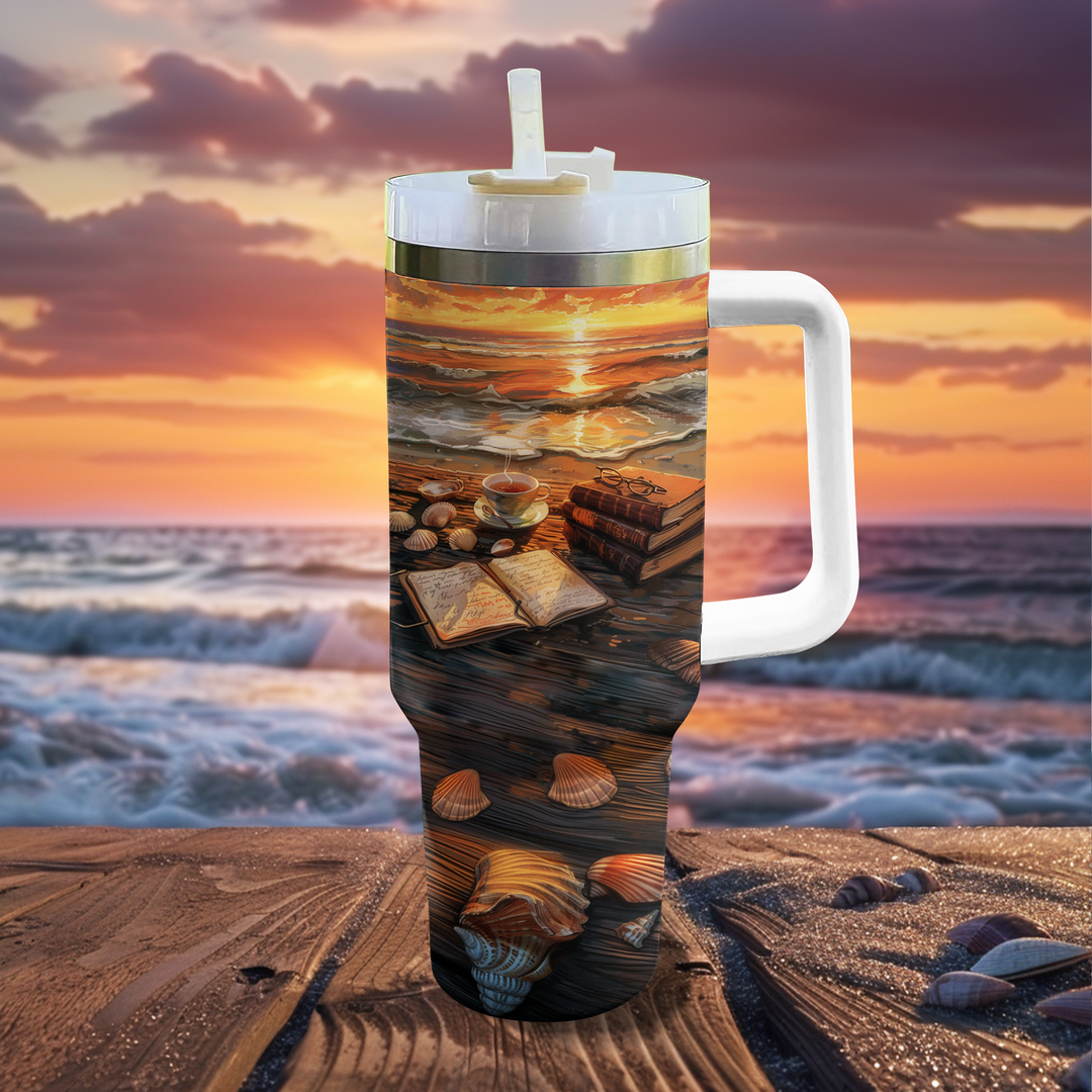 40 Oz Shineful Tumbler Sunset Reading