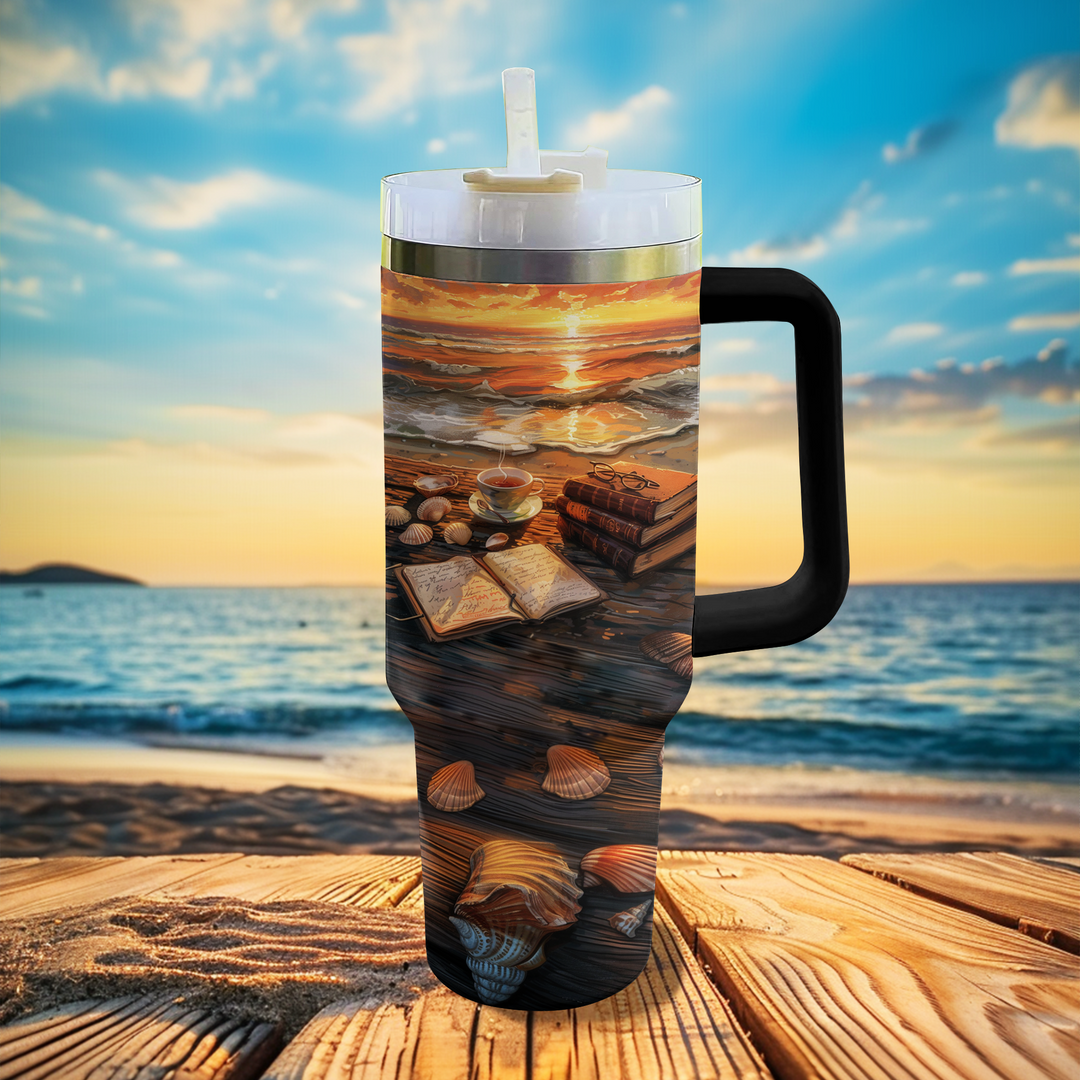 40 Oz Shineful Tumbler Sunset Reading