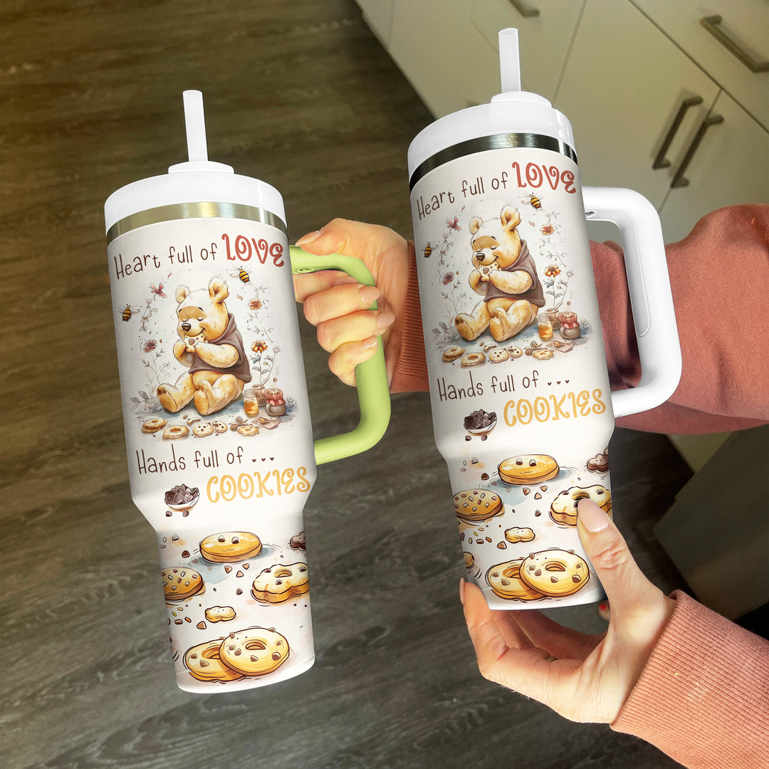 40 Oz Shineful Tumbler Heart Full Of Love Hands Full Of Cookies