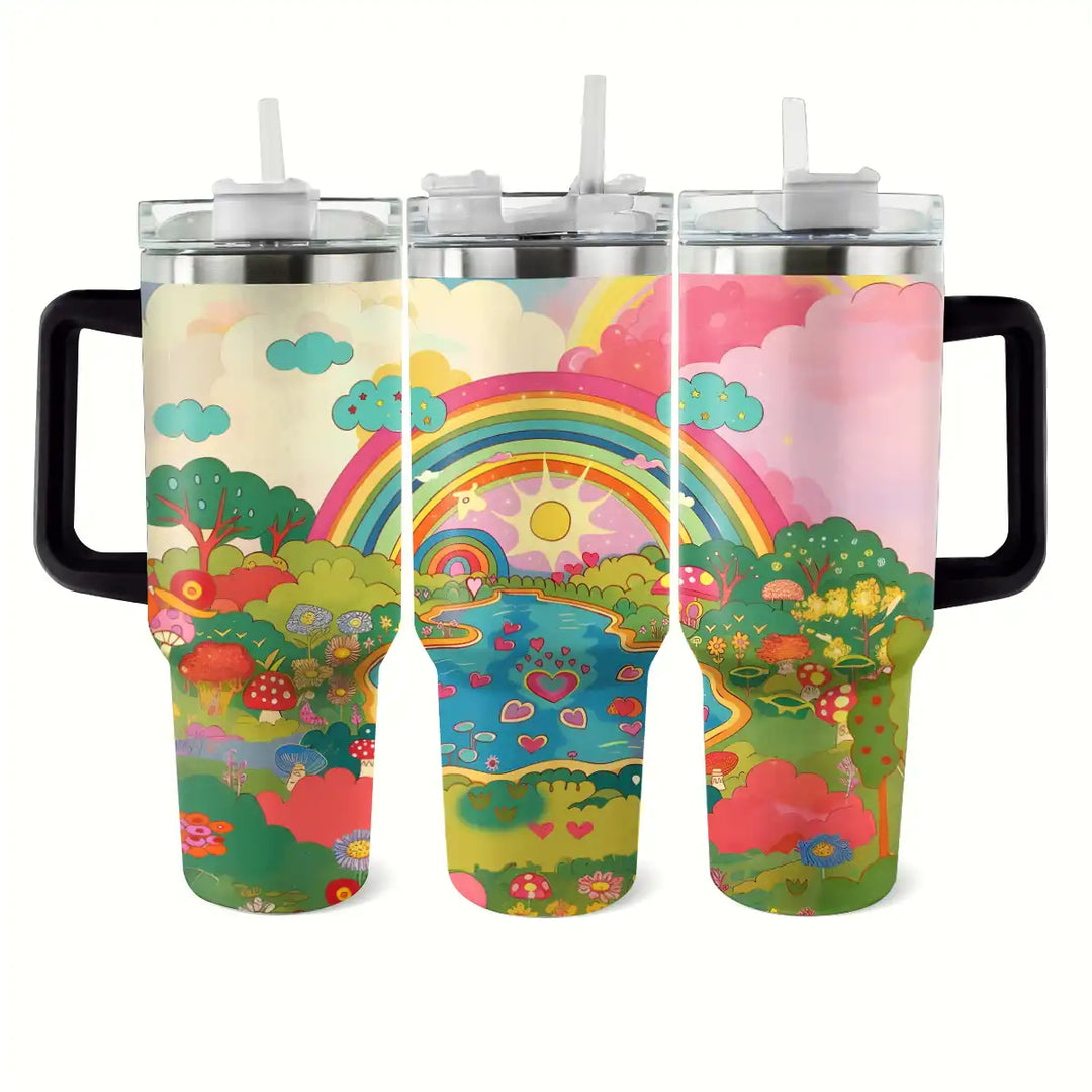 40 Oz Shineful Tumbler Rainbow Fantasy