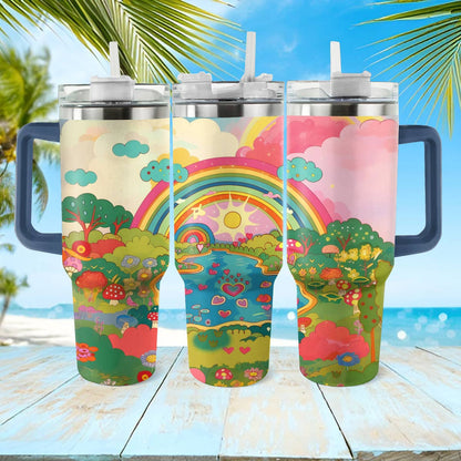 40 Oz Shineful Tumbler Rainbow Fantasy