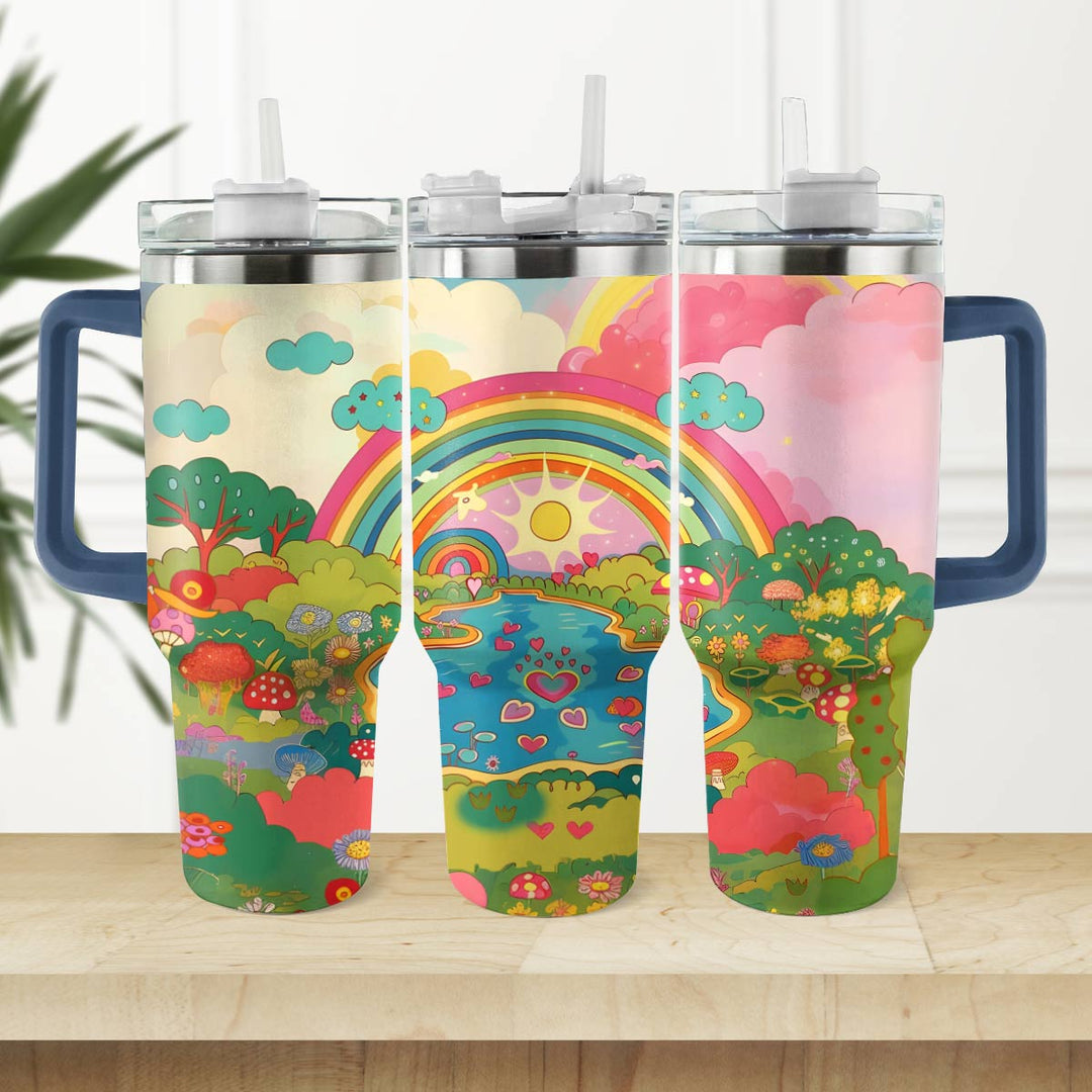 40 Oz Shineful Tumbler Rainbow Fantasy