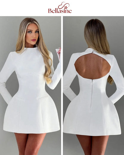 Kelly Long Sleeve Backless - Sexy Mini Dress For Women