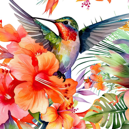 Hummingbird Png 40oz Quencher Tropical Flowers Tumbler